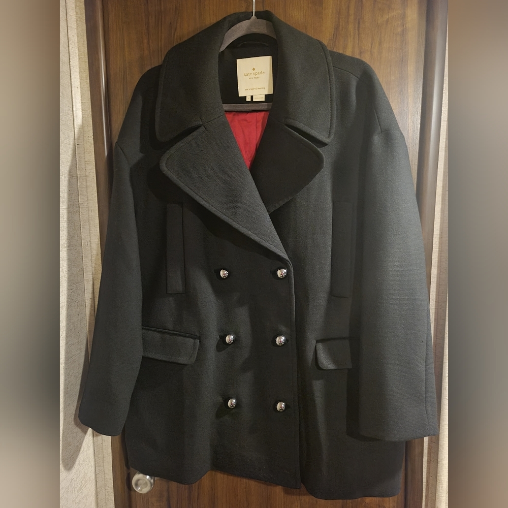 NWOT - Kate Spade New York Womens Broome Street Modern Peacoat